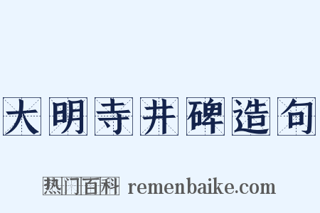 大明寺井碑造句是什么意思的图片